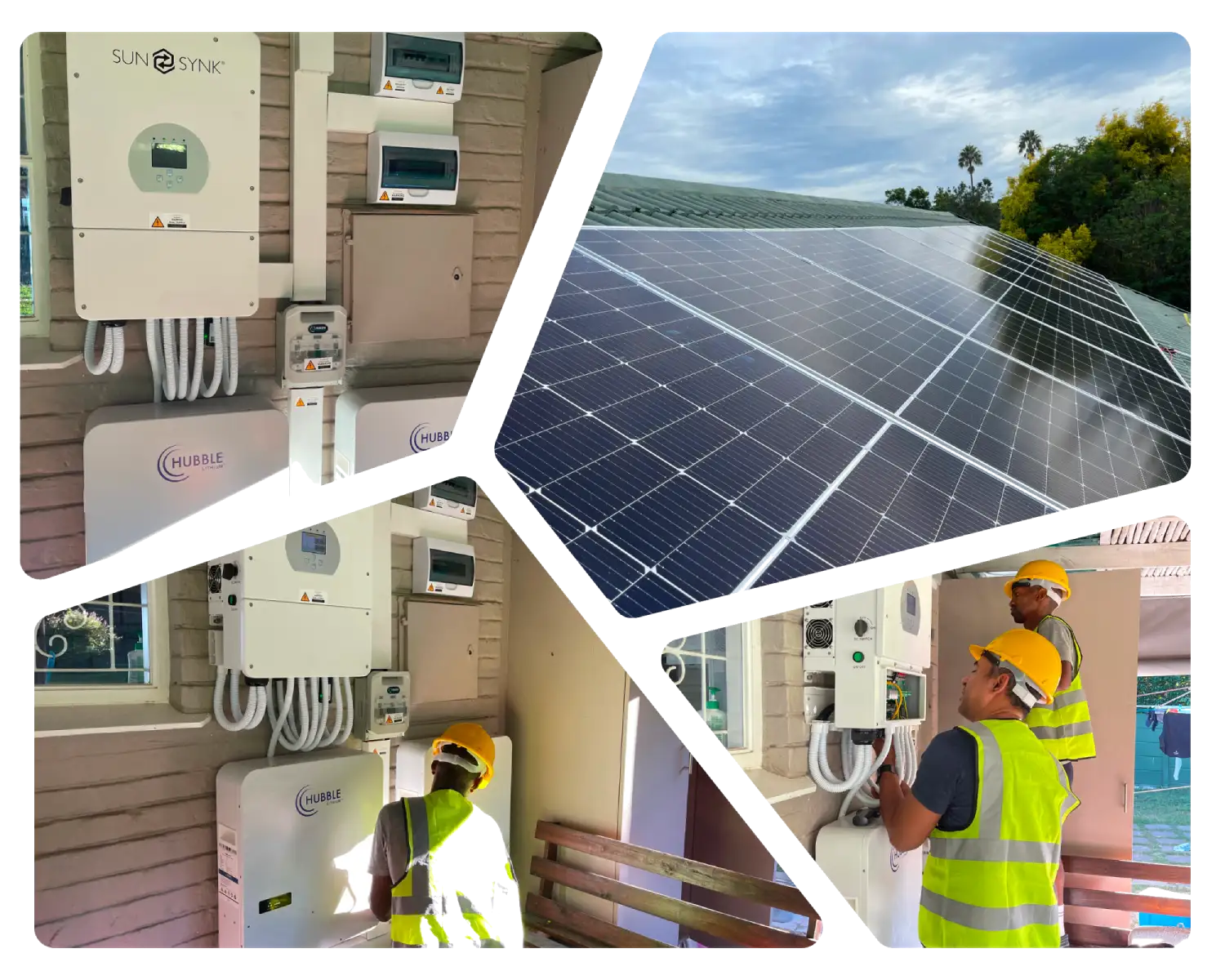 SUNSYNK 8.8KW INVERTER WITH 2 X AM5 HUBBLE BATTERIES AND 10KWP SOLAR ARRAY